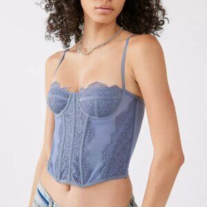 Urban Outfitters Out from Under Modern Love Corset Top - Blue - Size Small